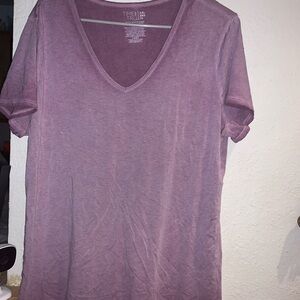 Time and Tru Women's Mauve Short Sleeve Tee